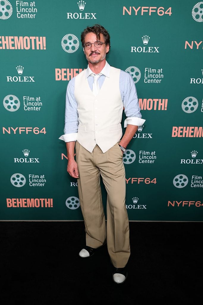 Pedro Pascal wearing Chanel at the Behemoth! world premiere during the 2026 New York Film Festival.
