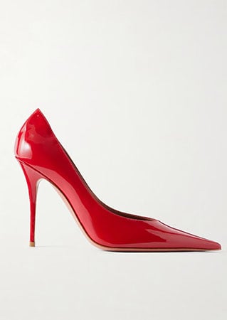 AMINA MUADDI Anok 105 patent-leather pumps