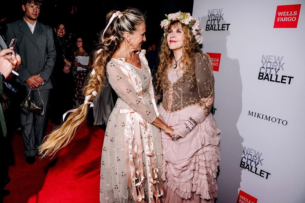 Sarah Jessica Parker and Stevie Nicks on the red carpet at the 2026 New York City Ballet Fall Fashion Gala.