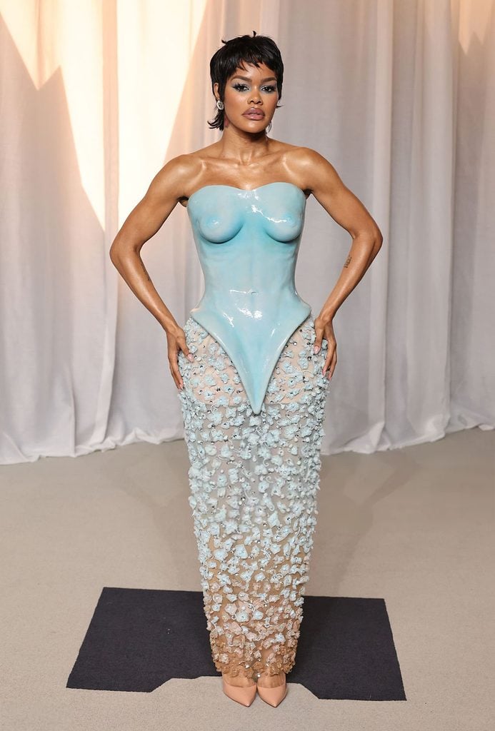 Teyana Taylor wearing Schiaparelli Haute Couture at the 2026 Academy Museum Gala in Los Angeles